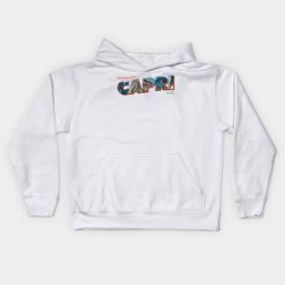 Greetings from Capri in Italy Vintage style retro souvenir Kids Hoodie